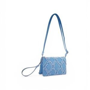 Blue Textured Women's Bag